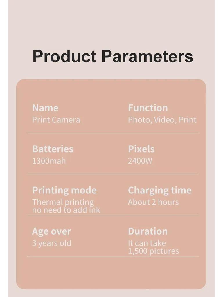 Новая камера Polaroid с двумя объективами HD для детей - игрушка для фото и видео с подарочной коробкой
