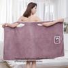 1 шт. Носимое банное полотенце с бантом, банная юбка из кораллового вельвета для взрослых, впитывающее воду, быстросохнущее банное полотенце, не линяющее, банный су