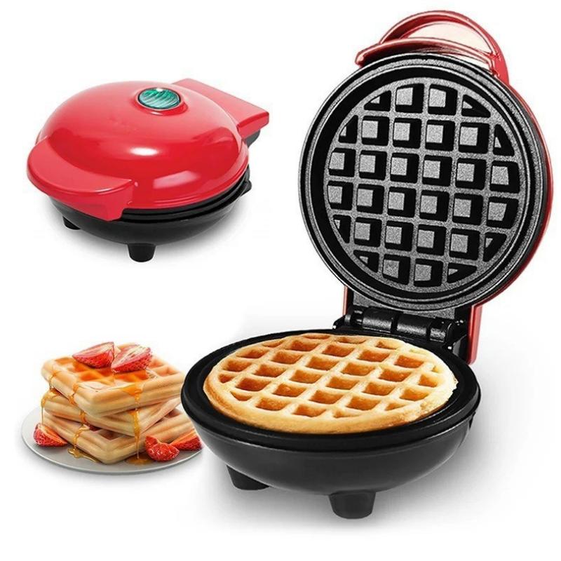 Мини-вафельница для пузырьковых вафель, духовка для яичного пирога, прибор для приготовления завтрака, в форме сердца, маленькая вафельница, кухонный прибор для детских дней рождения