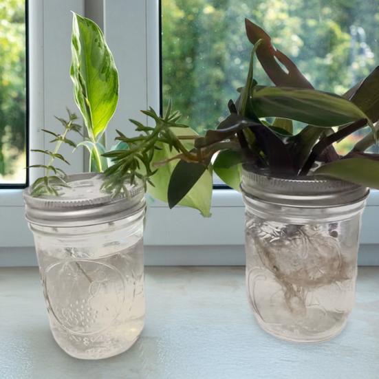 2 Pcs Mason Flower Jar Insert Lid for Wide Mouth Mason Canning Jars Plastic Mason Grid Flower Organizer Lid Insert Mason Jar Lids with Straw Hole