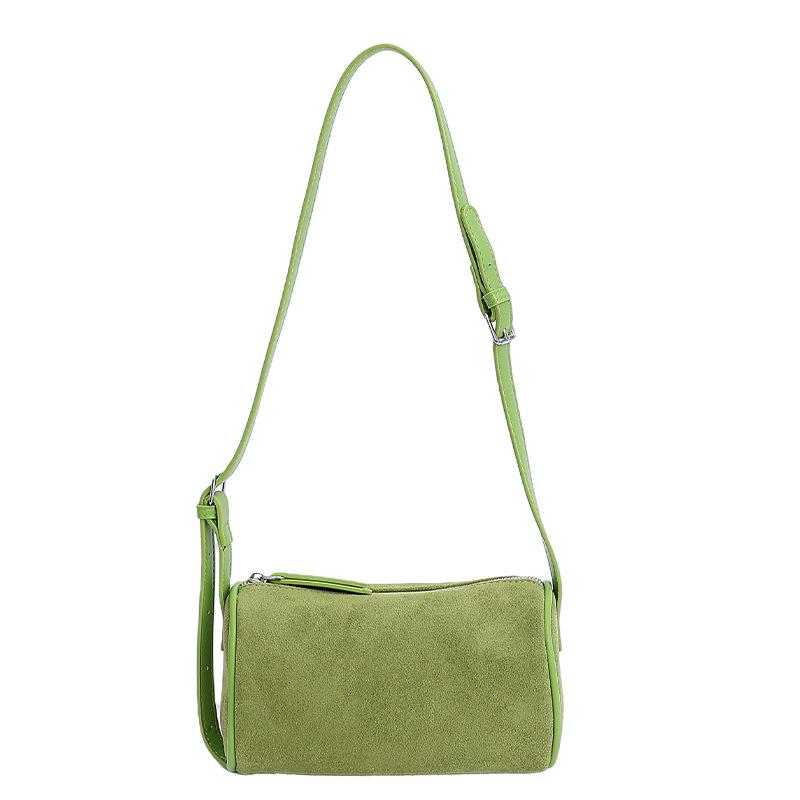 Ретро матовая цилиндрическая сумка женская новая универсальная на плечо, сумка-мессенджер, нишевый дизайн, сумка-подушка