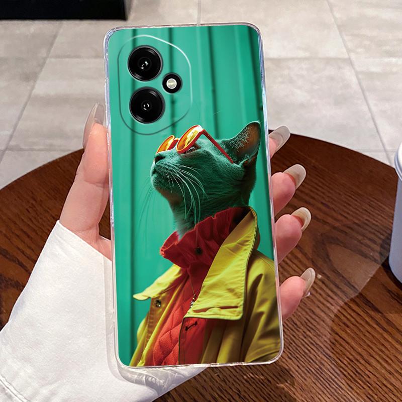 Гелевый чехол для Honor 400 Pro Honor400 Funda Honor 400 Lite Capa Прозрачный силиконовый мягкий ТПУ задняя крышка Милый кот Защитный чехол