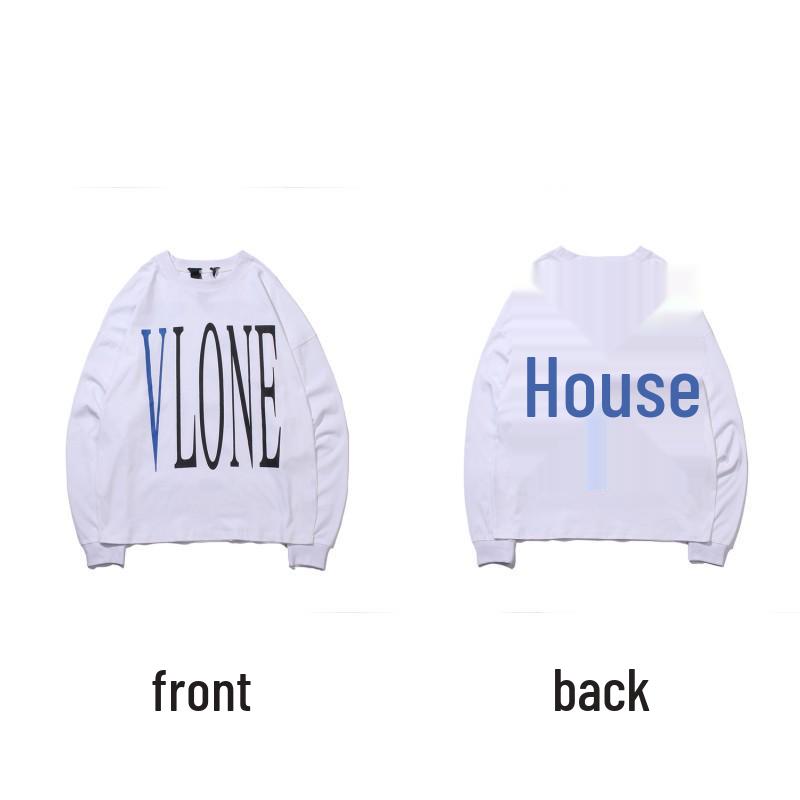 Унисекс худи VLONE с большим V и длинным рукавом - Модный стиль, вдохновленный Ван Ибо