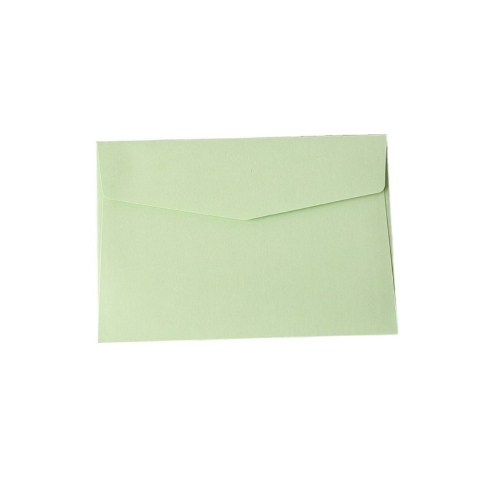 10pcs Blank Invitation Cards Candy Color Macaron Color Greeting Cards Packing Envelope Postcard