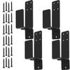 4PCS Door Barricade Brackets Drop Open Bar Holder 2x4 Bar Brackets Prevent Unauthorized Entry For Home Security Door Lock