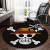 One Piece,Straw Hat Pirates Chair mat Round Rug Office carpet, Machine Washable, Non slip, Suitable for Living Rooms, Bedrooms