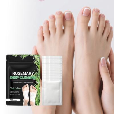 Пластыри для ног Rosmarinus 10 шт., клейкие листы для лучшего ухода за ногами и телом, натуральные порошковые пластыри для ног с уксусом для снятия боли, стресса, расслабления 10 шт.