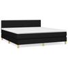 Box Spring Bed with Mattress Black 180 x 200 cm Fabric