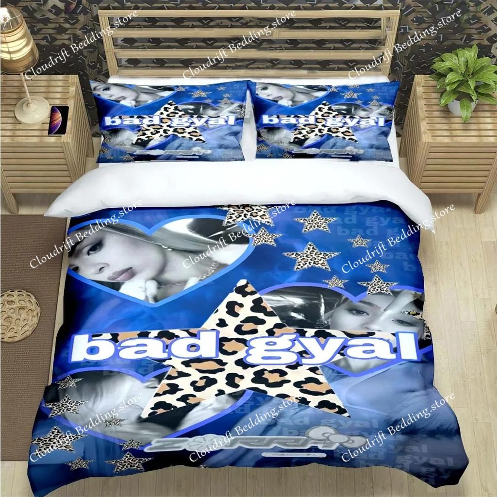 Fashion Spain Hot Female Singer B-bad G-Gyal Print Bedding Set Duvet Cover Comforter Bed Youth Kids Girl Boys Luxury Gift