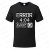 Artistic Computer 404 Error Not Found T Shirt Funny Birthday Gifts for Men Coder Geek Programmer T-shirt Summer Casual Tee Tops