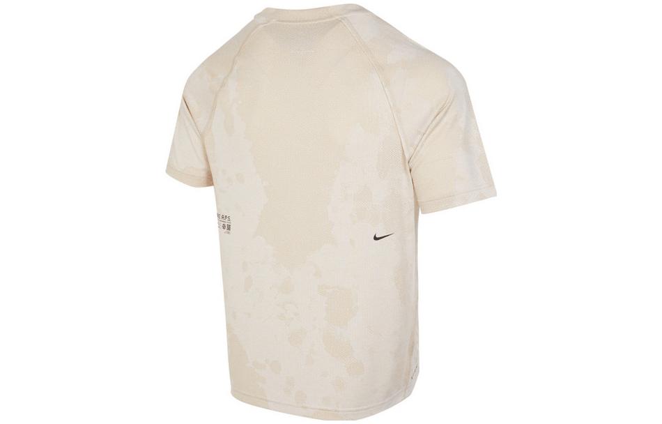 Nike T Shirts Men's Beige Crew Neck Moderate Straight Fit DX6955-126