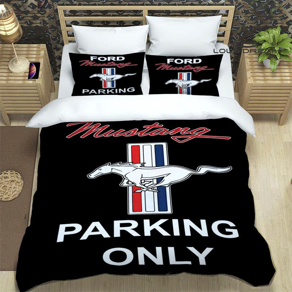 3D M-Mustang car LOGO printed Bedding Sets exquisite bed supplies set duvet cover comforter set bedding set luxury birthday gift