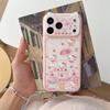 Клубничная KT Кошка 3D Ушки Чехол для iPhone 15/16/17 Pro Max Защита от падений