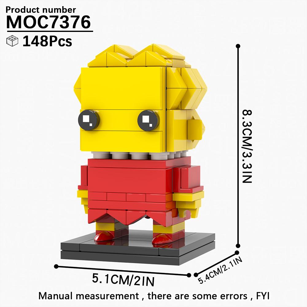 MOOXI Симпсоны Brickheadzed DIY Диорама Сборная Модель Набор Для Взрослых Набор Строительных Блоков Детская Игрушка MOC Кирпичики Монтессори Подарок