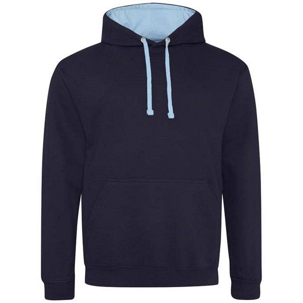 Унисекс толстовка с капюшоном Awdis для взрослых, однотонная, в стиле "varsity"