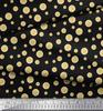Soimoi Black Poly Crepe Fabric Lemon Slice Shirting Print Fabric by Yard 42 Inch