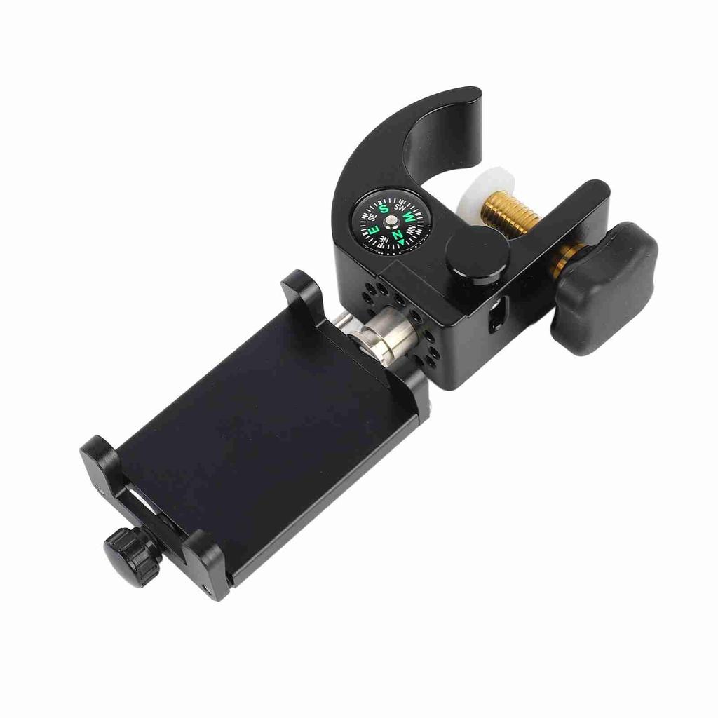 Зажим для столба для сбора данных с компасом и держателем для телефона Универсальный портативный зажим для столба GPS RTK