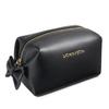 Rownyeon Portable Makeup Cute Ribbon Korean PU Birthday Gift Pouch, Design, Compact, Multi-Compartment, Style, Water-Repellent Leather, Mini/Small