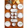 14 Pieces Stackable Lavender Breakfast Set for 6 Persons - Luxury Breakfast Serving Set Plate