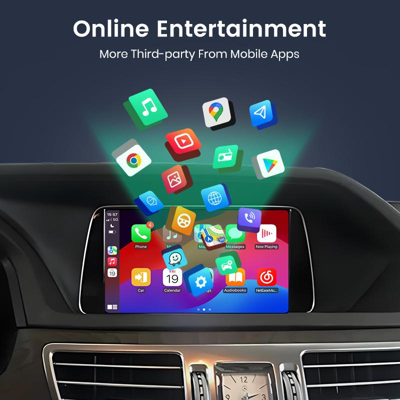 Junsun Wireless CarPlay Android Auto Decoder For Mercedes Benz A GLC CLA GLA E GLE CLS Class W176 W205 NTG4.0/4.5/5.0 Mirrorlink