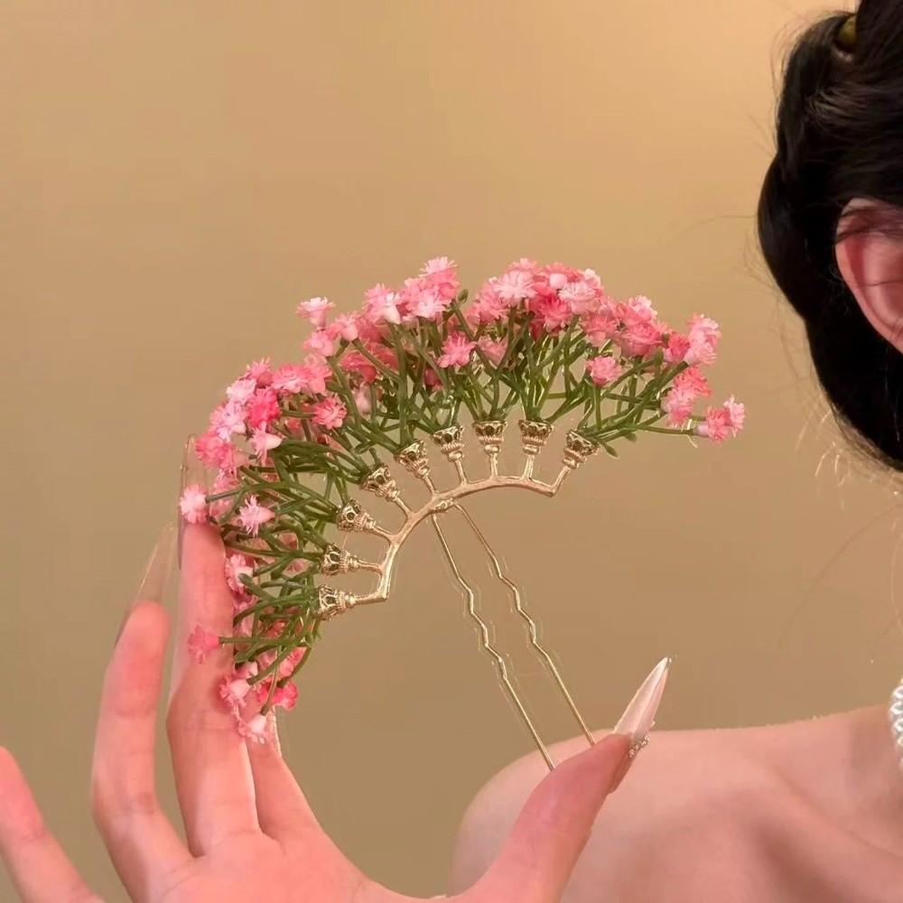 Fairy Chinese Style Side Clip Bohemian Bride Hair Accessories Elegant Thai Hairpin Girls