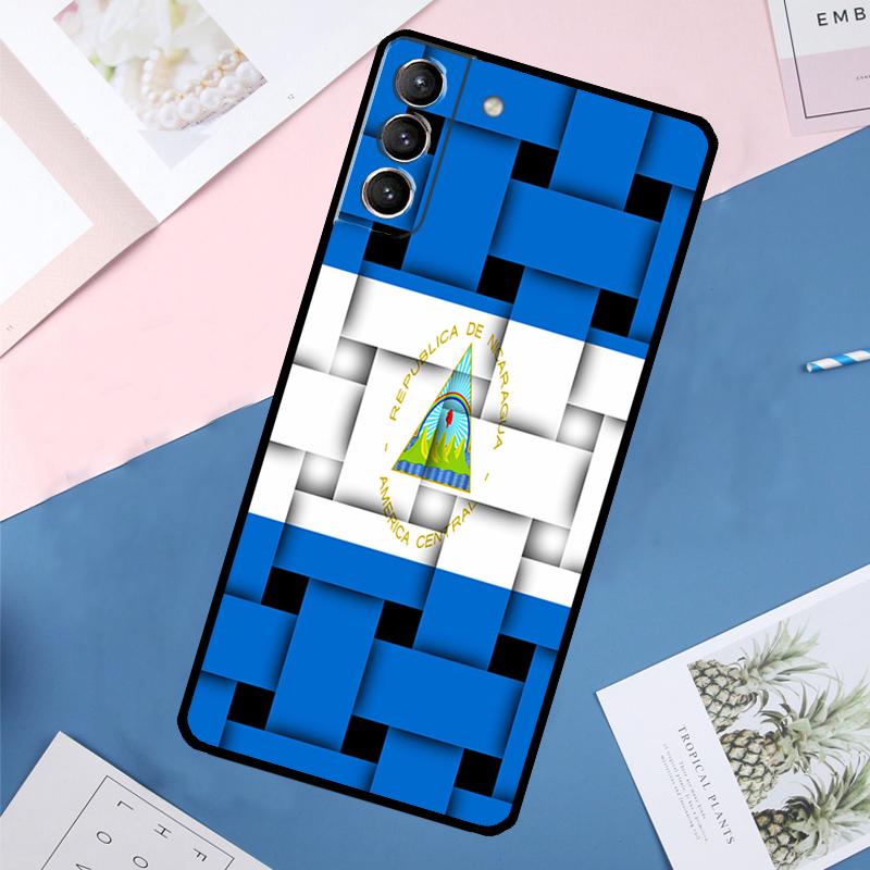 Nicaragua Flag Case For Samsung Galaxy S24 S22 S23 Ultra Note 20 S9 S10 Note 10 Plus S20 FE S21 FE Cover