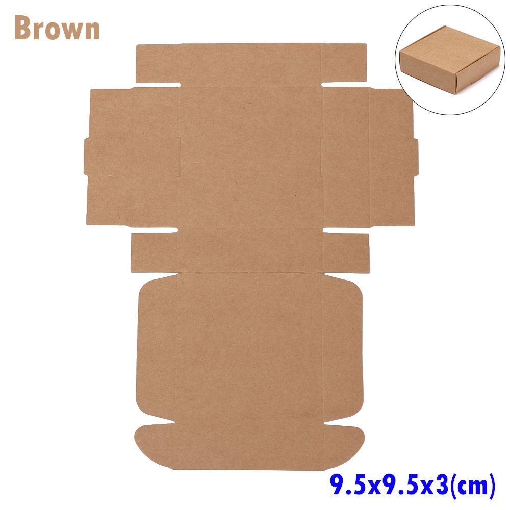 10pcs 9sizes Wedding Event Handmade Jewelry Candy Storage Cardboard Package Wrapping Kraft Paper Box