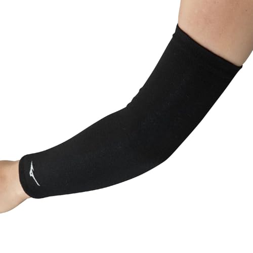 Mizuno Volleyball Elbow Support (Padless, Unisex), Long Type, V2Mya110, Black x White, 1 piece