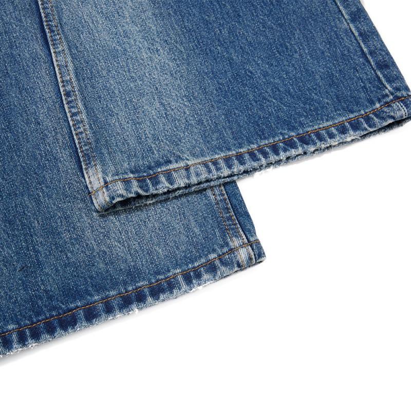 Mens Distressed Flared Denim Pants Hippie Street Style Graffiti Relaxed Fit Casual Trousers