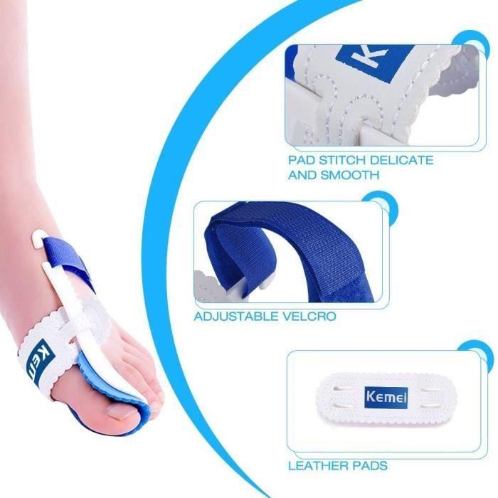 Kemei Paire de coussinets de correction avec attelle pour hallux valgus et oignon Soulagement de la douleur et correction [290]
