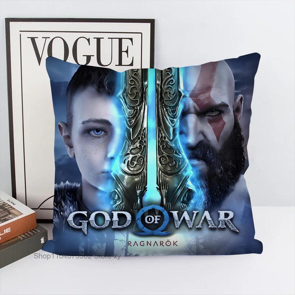 Игровой G-God Of War Ragnarok Наволочка Квадратная Подушка Спальня Диван Отдых Комфортная Подушка Автомобиль Гостиная Домашний Декор