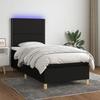 VidaXL Slatted Bed Base with Mattress and LED, Upholstered Bed, Single Bed, Adult Bed for Interior Bedroom, 3135327