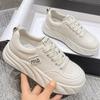 Кроссовки на платформе из натуральной кожи, весна и лето, новые универсальные дышащие белые туфли, женская обувь, повседневные кроссовки, женская обувь