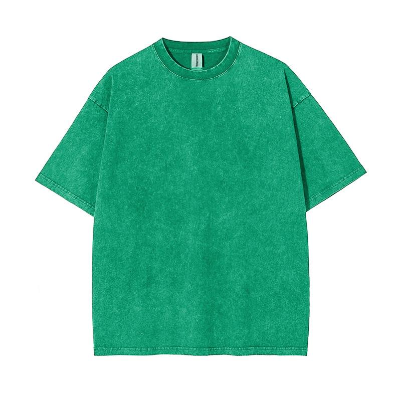Стираная футболка для мужчин, хлопковая свободная футболка с круглым вырезом, свободного покроя, мужская корейская повседневная винтажная футболка с коротким рукавом Y2k