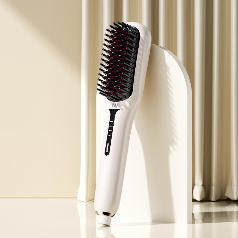 Щетка для выпрямления волос Отрицательный ион 2 в 1 Выпрямитель для волос Нагревающая расческа Многофункциональная плойка Плойка Инструмент для укладки