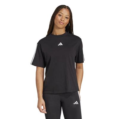 Базовая футболка с коротким рукавом Three Stripes, KVC57, женская, черно-белая (JC5960)