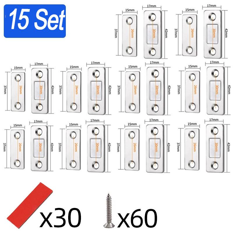Ultra Thin Cabinet Magnetic Catch Adhesive Drawer Magnet Catch for Kitchen Closet Door Closing Magnetic Door Catch Closer