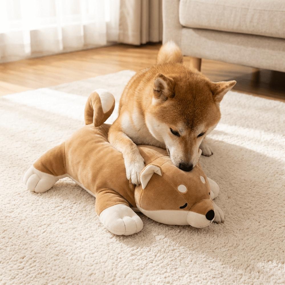 Comfortable Pet Heartbeat Plush Doll Soft Dog Anxiety Toy Creative Pet Calming Behavioral Toy Gift