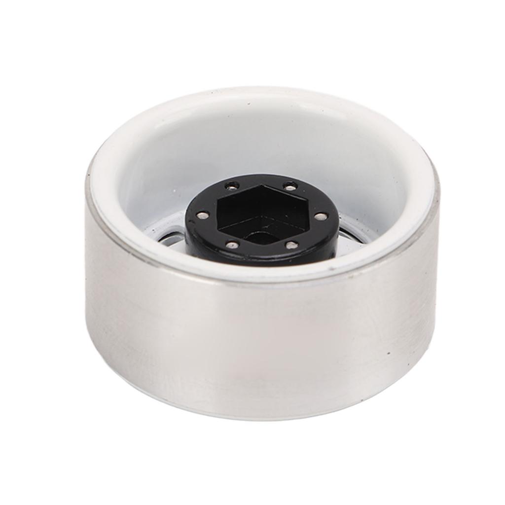 4 Pcs 1in RC Wheel Hub Lightweight RC Car Replacement Metal Wheel Rims for Upgrade