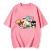2026 New Sanrio Characters Group Cartoon Print Tshirt Family Matching Outfits Casual Short Sleeve Tee for Women Unisex Kids Tops