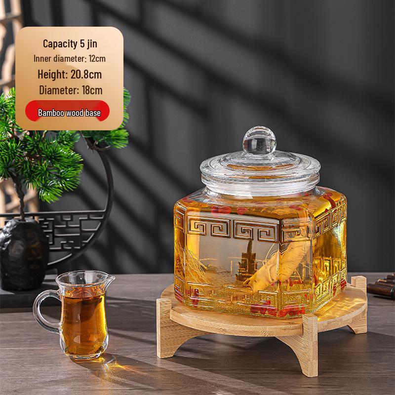 Роскошная герметичная банка для настаивания вина и байцзю с краном для домашнего использования