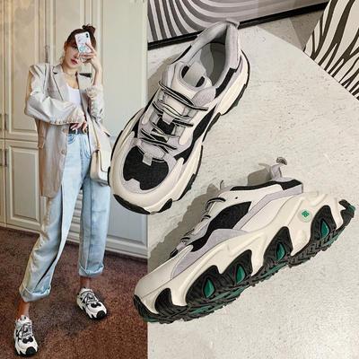 2024 Новые Горячие Туфли на Толстой Подошве Женские Ins Тренд Все-сочетаемые На шнуровке Женские Легкие и Удобные Дышащие Спортивные Повседневные Туфли