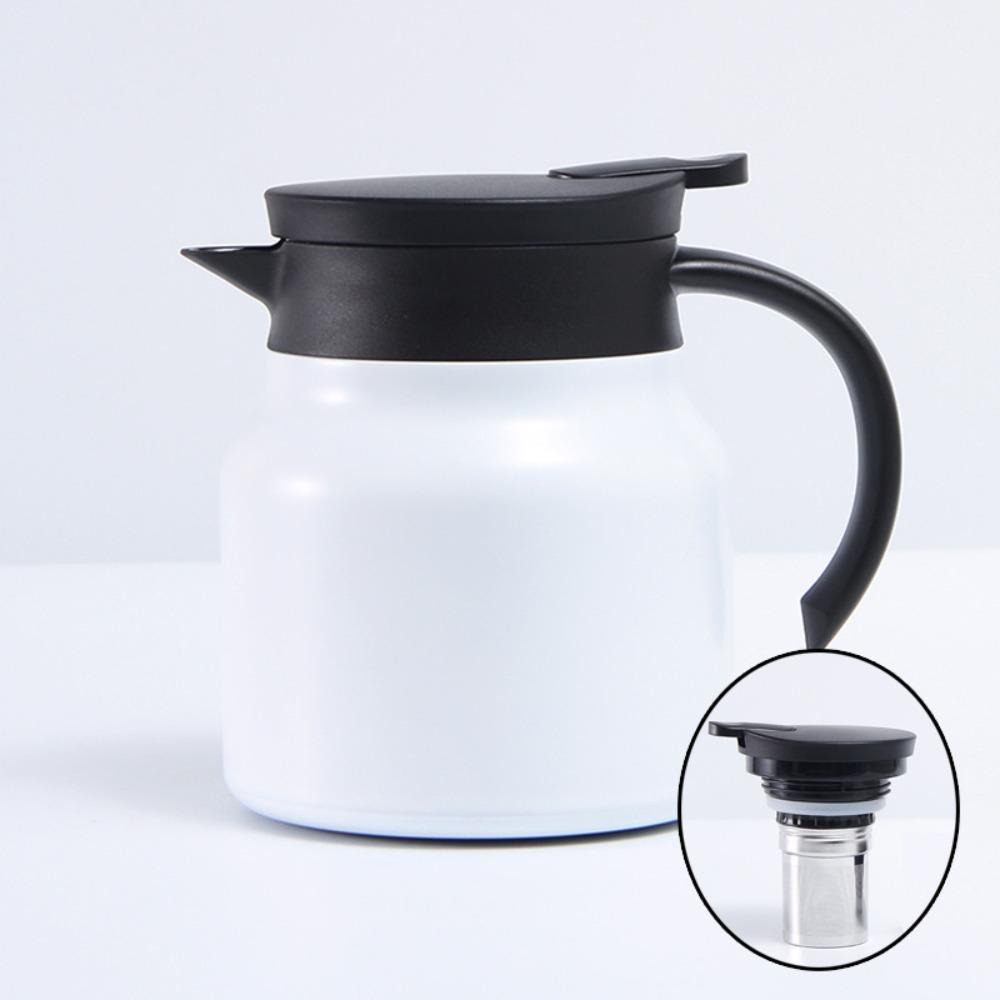 800/1000ml Thermal Coffee Pot Double Travel Kettle Portable Stewing Teapot  Office