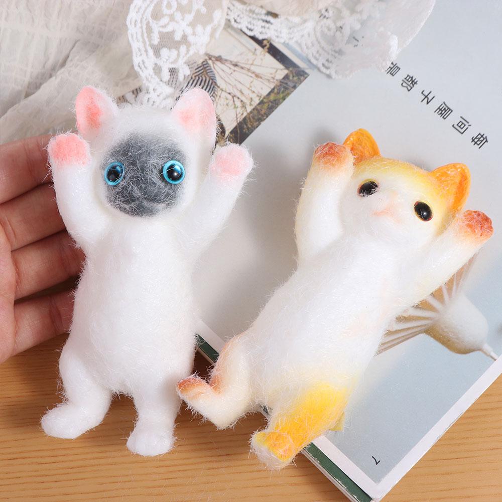 Животное Кот Кукла Игрушка для сжимания Медленно восстанавливающаяся Кот Игрушка-непоседа Милые Имитационные Игрушки-мялки для кошек Офис