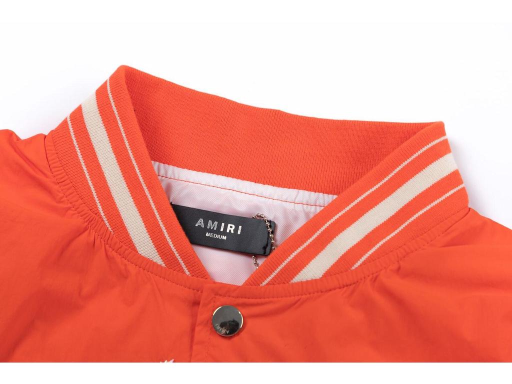 Унисекс Корейский Стиль AMIRI Вышитая Бейсбольная Куртка Осень/Зима 2024