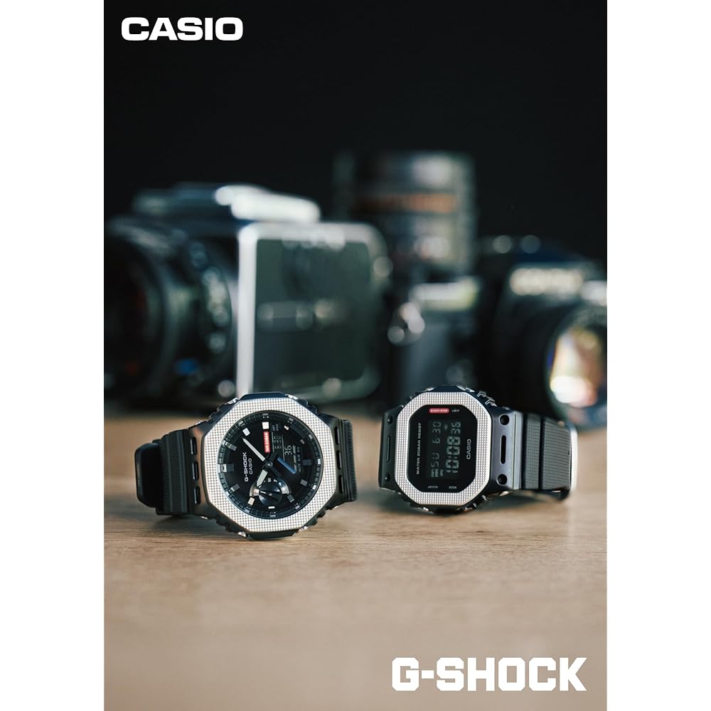 Мужские часы Casio G-Shock GM-2100M-1A Серебристые с металлическим покрытием Экологичный материал