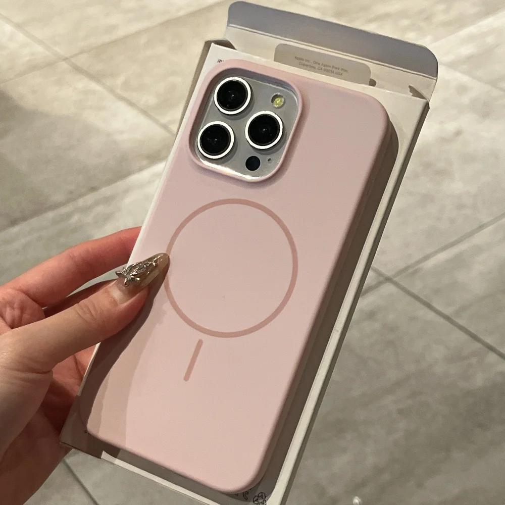Роскошный чехол из жидкого силикона для iPhone 17 Pro 16 15 14 13 12 Pro Max 11 для магнитной беспроводной зарядки Magsafe, противоударная Capa