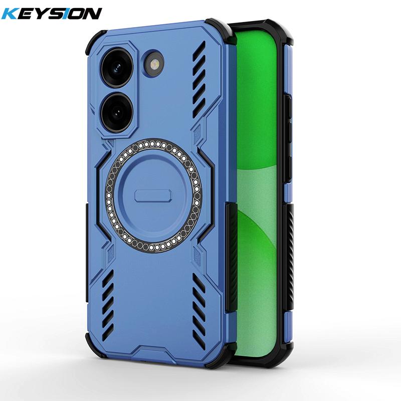 KEYSION Полый корпус с рассеиванием тепла для Xiaomi POCO X8 Pro Max TPU+PC Магнитное охлаждение Ударопрочный чехол для телефона для POCO X8 Pro
