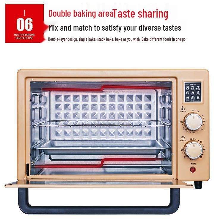 Compact Multifunctional Microwave & Electric Oven for Baking, Steaming, and Breakfast Prep