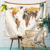 Акварельный гобелен с картой мира, абстрактное искусство, живопись, настенный гобелен, пляжное одеяло, коврик для йоги, прокладка